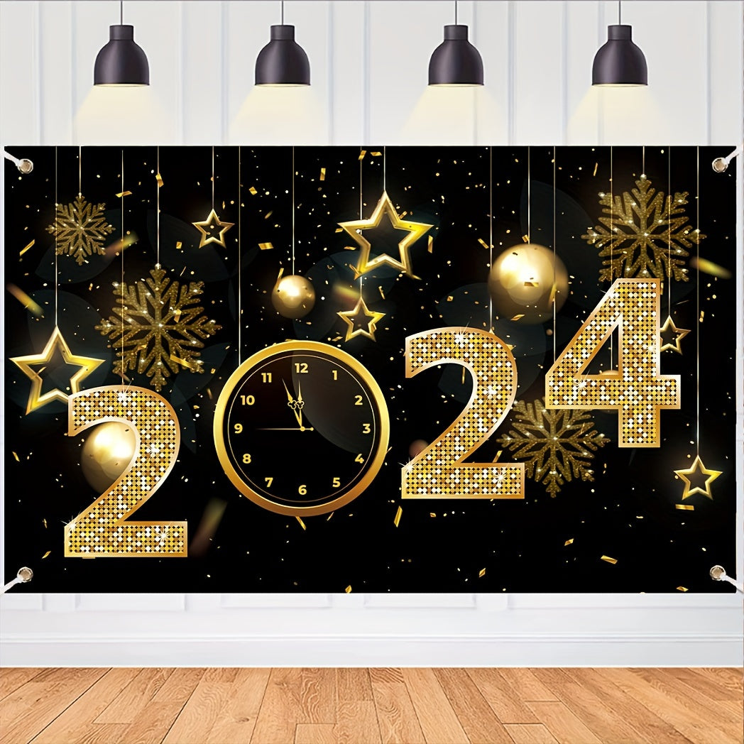 Happy New Year Banner Cloth Party Decoration Supplies