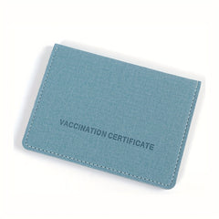 PU Leather Card Holder for Vaccination and Passport