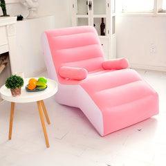Plush Inflatable Deck Chair Lounger Sofa