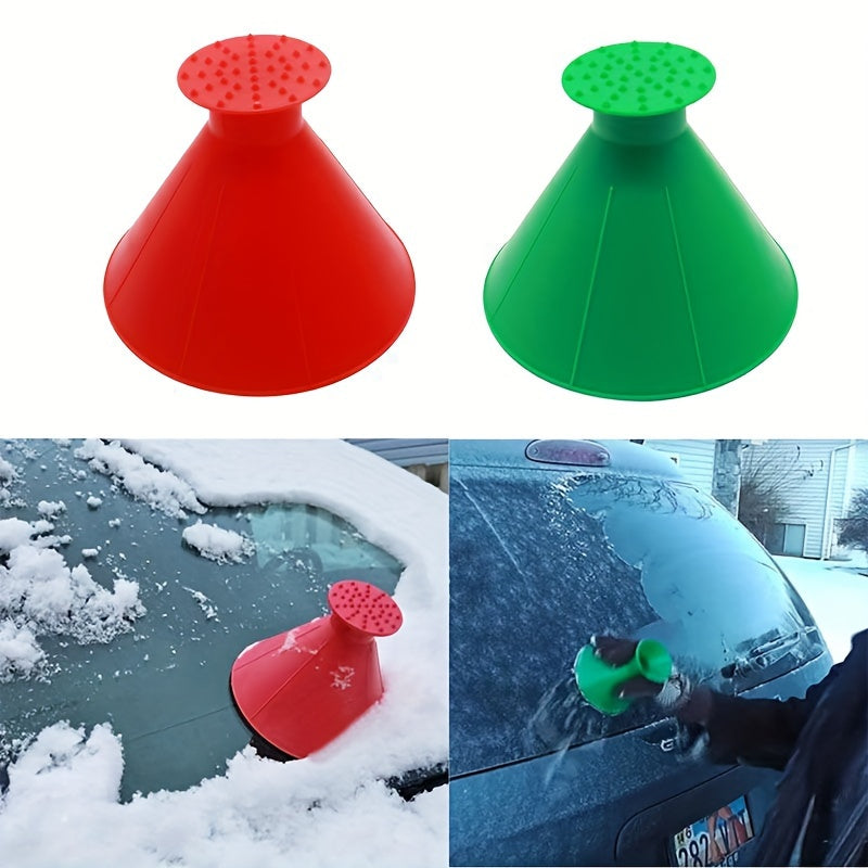 2pcs Outdoor Windshield Ice Snow Removers Cone Shaped Tools