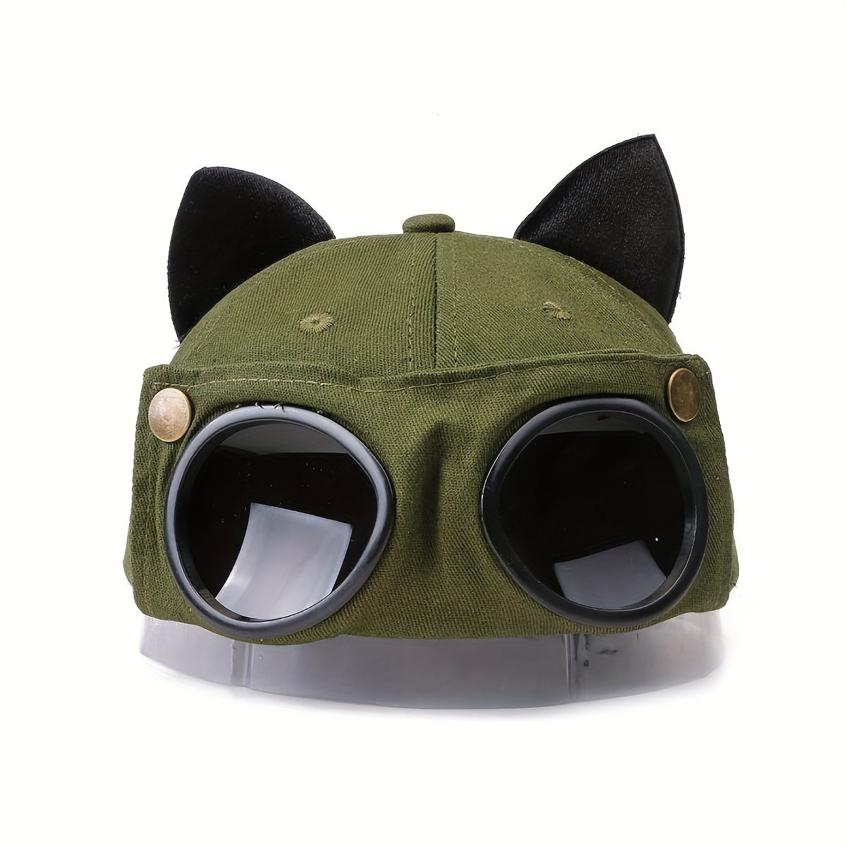 Cat Ears Baseball Cap with Sunglasses - Women's Streetwear Hat