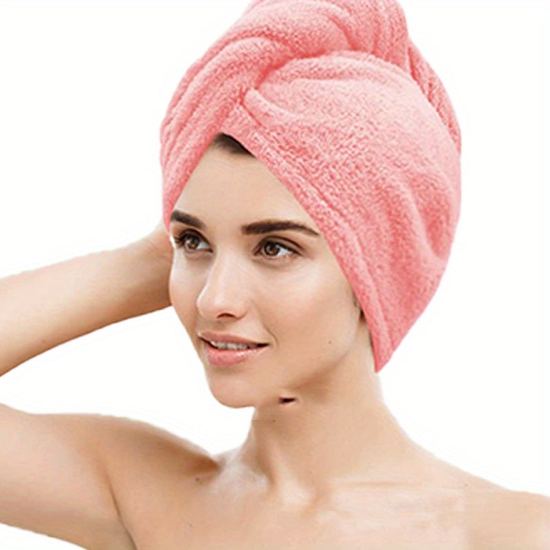 Microfiber Hair Towel Wrap for Quick Dry Hair Turban 28 Inch Bathroom Accessory