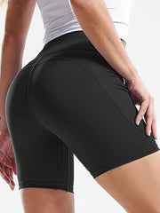 3-Pk Plus Size Sports Leggings Set Women's Wide Waistband Tummy Control