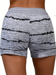 Striped Drawstring Shorts with Dual Pockets
