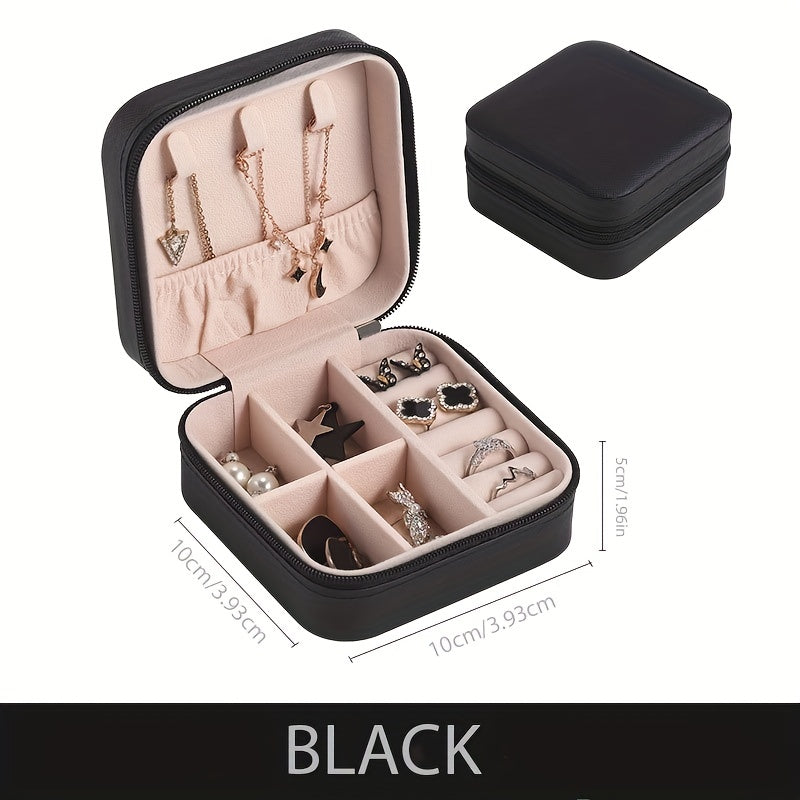 Portable Jewelry Storage Box 5 Grids - Mother's Gift Organizer Case
