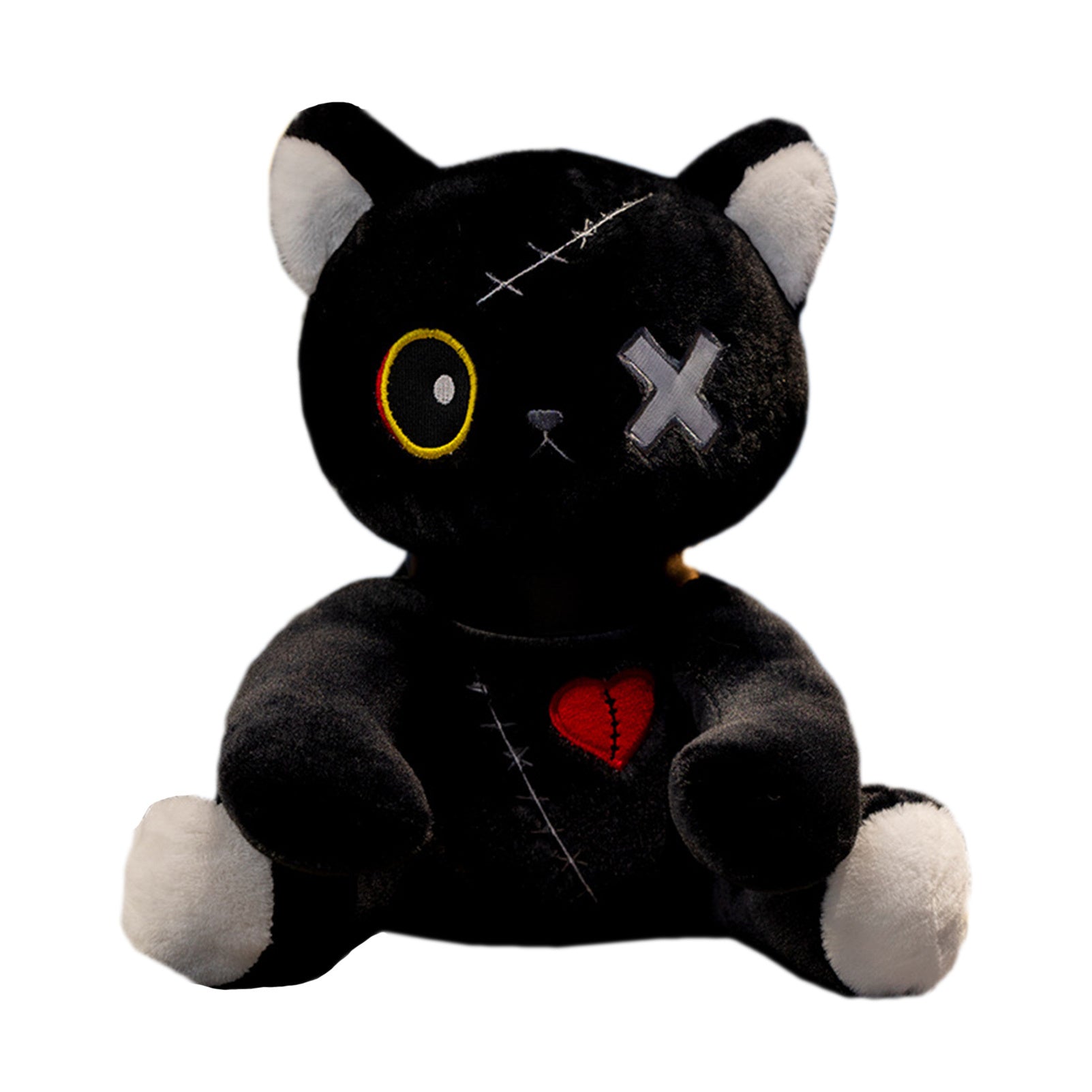 Creepy Cat Plush Halloween Gothic Stuffed Animal Horror Doll Crazy Cat Plushie