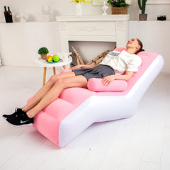 Plush Inflatable Deck Chair Lounger Sofa