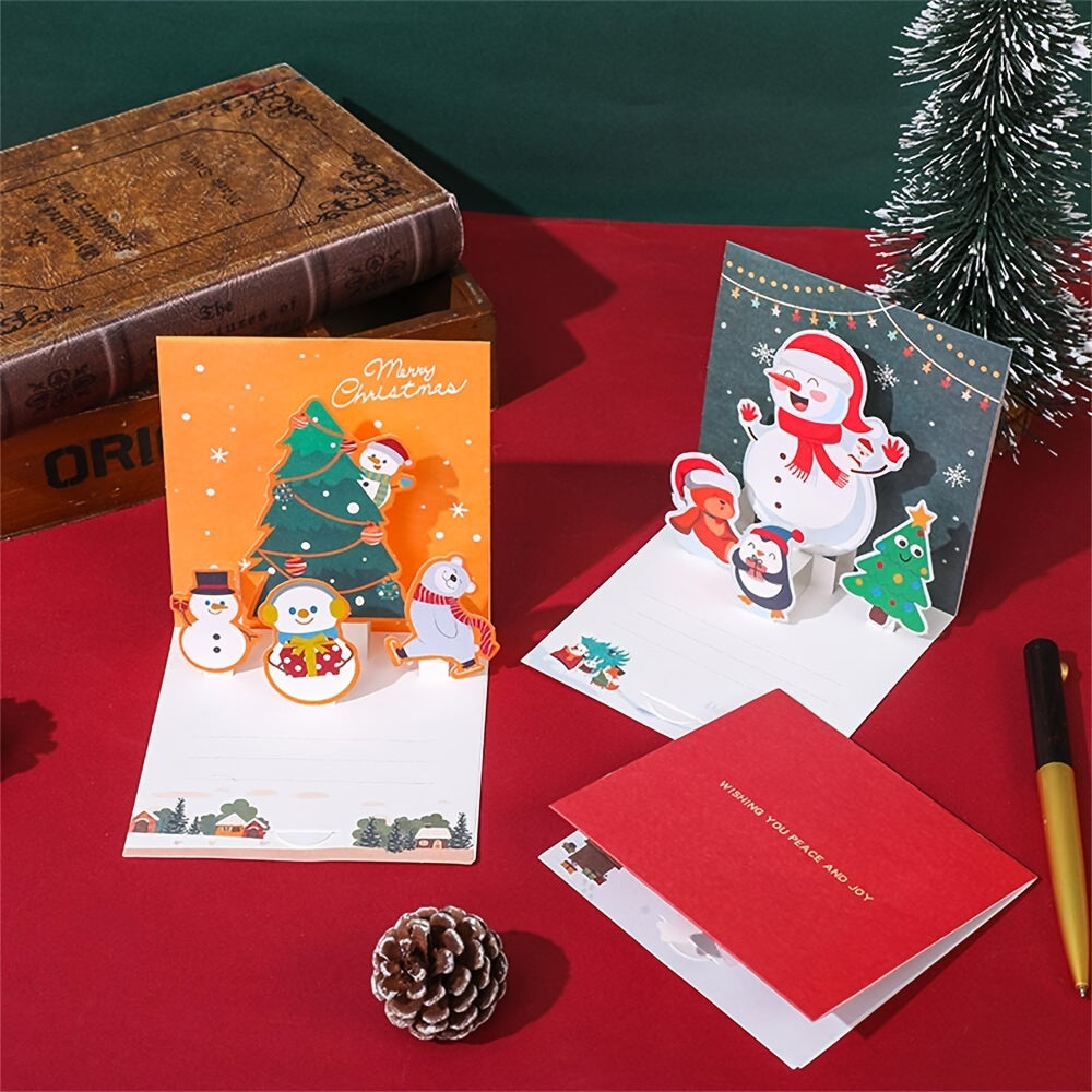 3D Christmas Greeting Card Baby Birth Newborn Cartoon Winter Theme