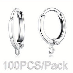 100pcs Pack Silver Jewelry Findings Earring DIY Accessories