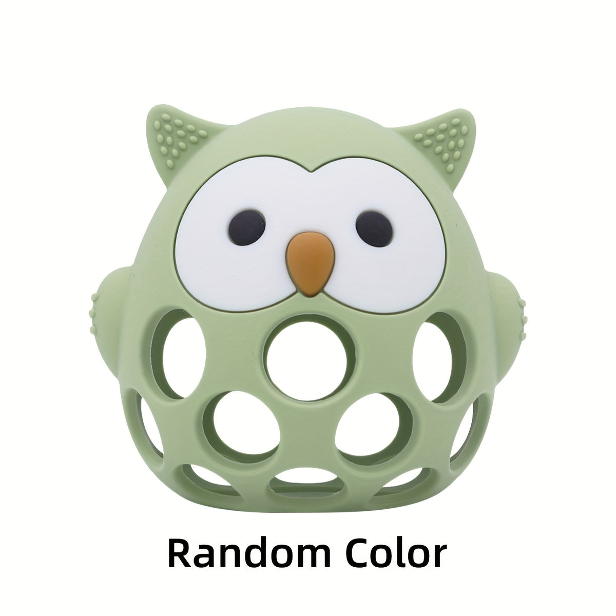 Owl Ball Soft Rubber Toy for Boys and Girls Green