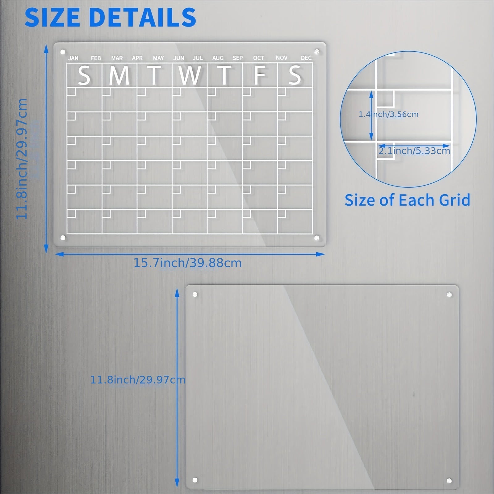 Acrylic Weekly Planner Board Magnetic Dry Erase