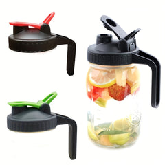 Airtight Mason Jar Lid with Handle and Pour Spout - Ideal for Lemon