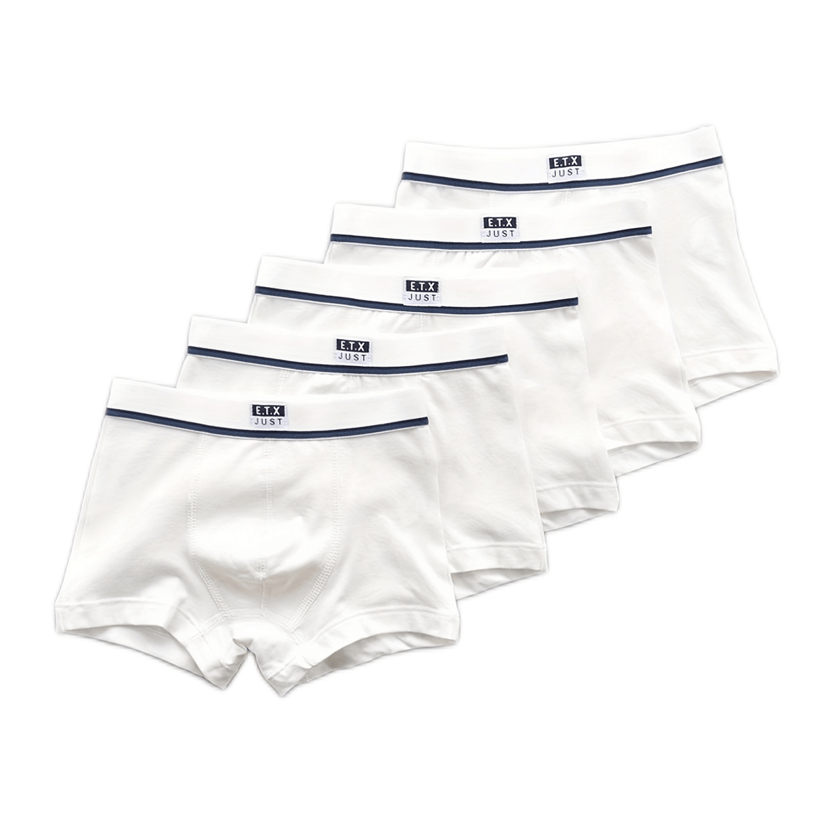 5pcs Toddler Boys Boxer Briefs Contrast Trim Cotton Underwear
