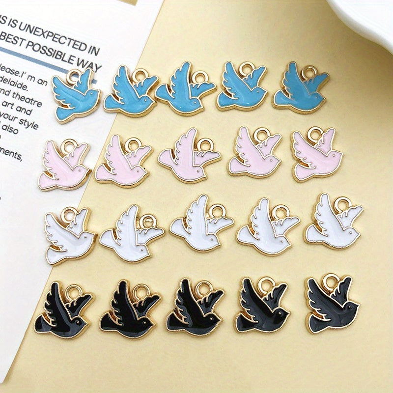 20pcs Antique Silver Bee Shape Charms Pendants for DIY Jewelry Making