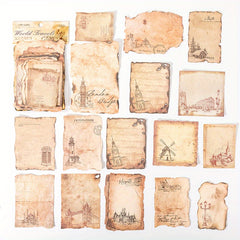 30pcs Vintage Stickers Art Supplies DIY Scrapbooking Collage Material