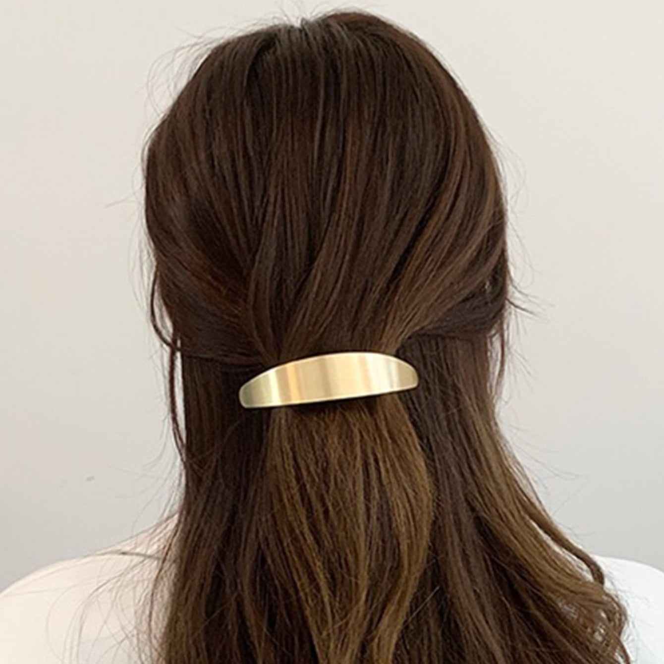 Golden Bun Hair Barrette Metal Hair Holder Clips