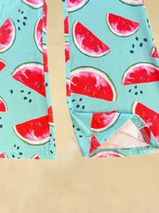 Watermelon Graphic Flare Leg Pants for Toddler Girls