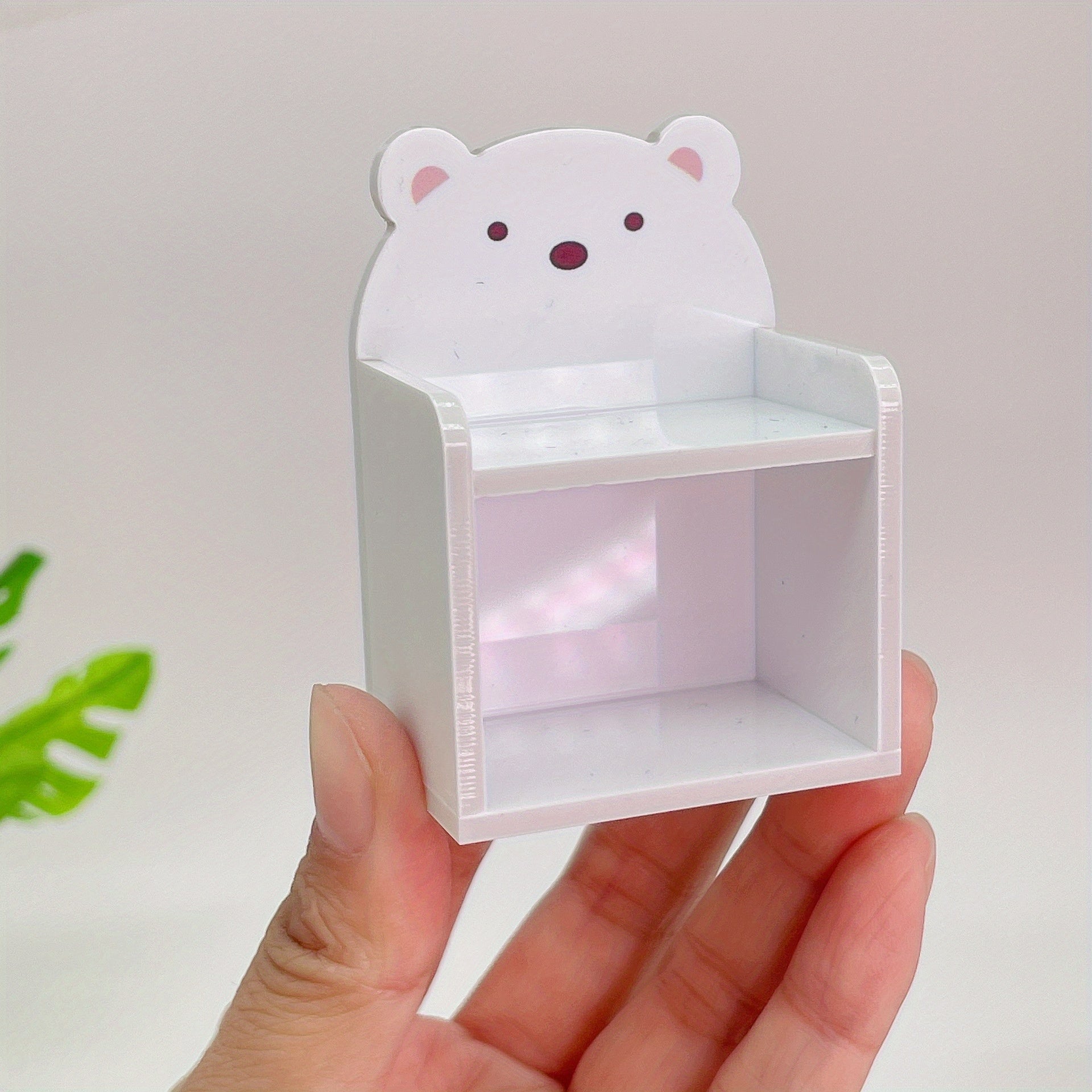 1:12 Little Bear Bookshelf Dollhouse Desk Shelf Furniture
