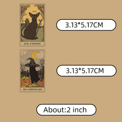 Cat Tarot Card Sticker Gift Decoration