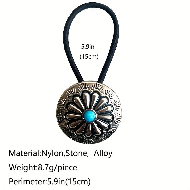 Turquoise Western Hair Rope Rubber Band Head Jewelry for Women