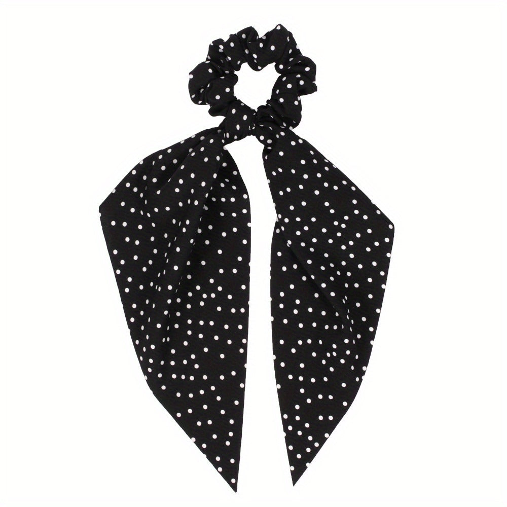 Boho Polka Dot Pattern Scarf Scrunchies Hair Tie Hair Rope Hair Scarves