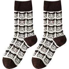5 Pairs Cute Cartoon Print Socks for Women
