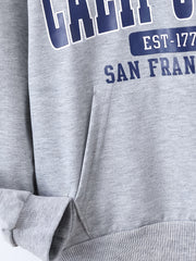California Letter Hoodie Sweatshirt Top For Teens Girls