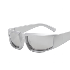 Square Wrap Around Sports Sunglasses for Women Thick Frame