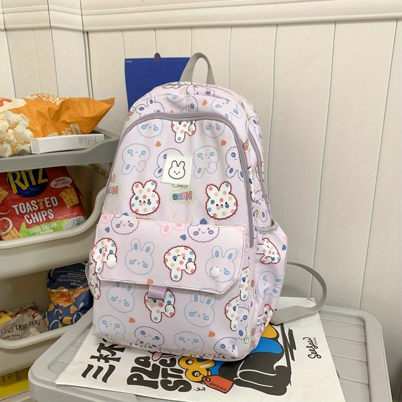 Kids Rabbit Printed Backpack Lightweight Casual School Bag