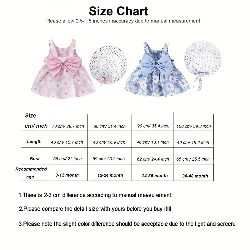 Baby Princess Dress with Big Bow Flower Skirt