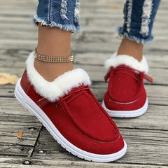 Plush Lined Snow Boots Keep Warm Round Toe Flat Winter Shoes
