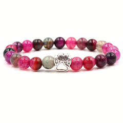Natural Agate Bracelet Hand woven Rope Tourmaline Lapis Lazuli Turquoise Amber