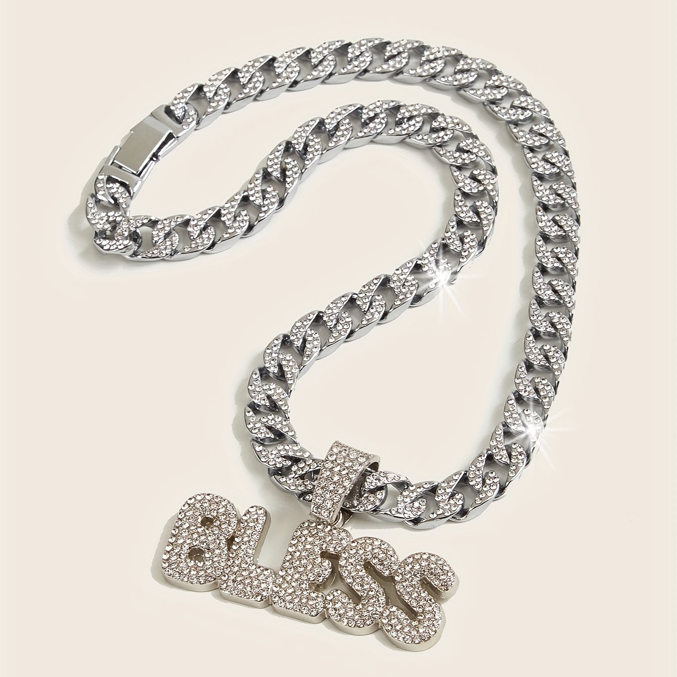 Bless Pendant Women's Hip Hop Cuban Chain Fine Jewelry
