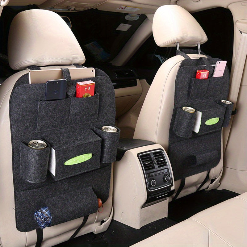 2pcs Car Back Seat Travel Storage Bag for Kids Toys Tissue Umbrella iPad