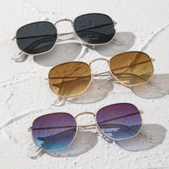 Square Metal Sunglasses Anti Glare UV400