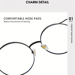 Round Frame All-match Anti-Light Glasses for Men