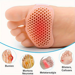 Breathable Silicone Gel Forefoot Pads Insoles for Foot Soreness Relief