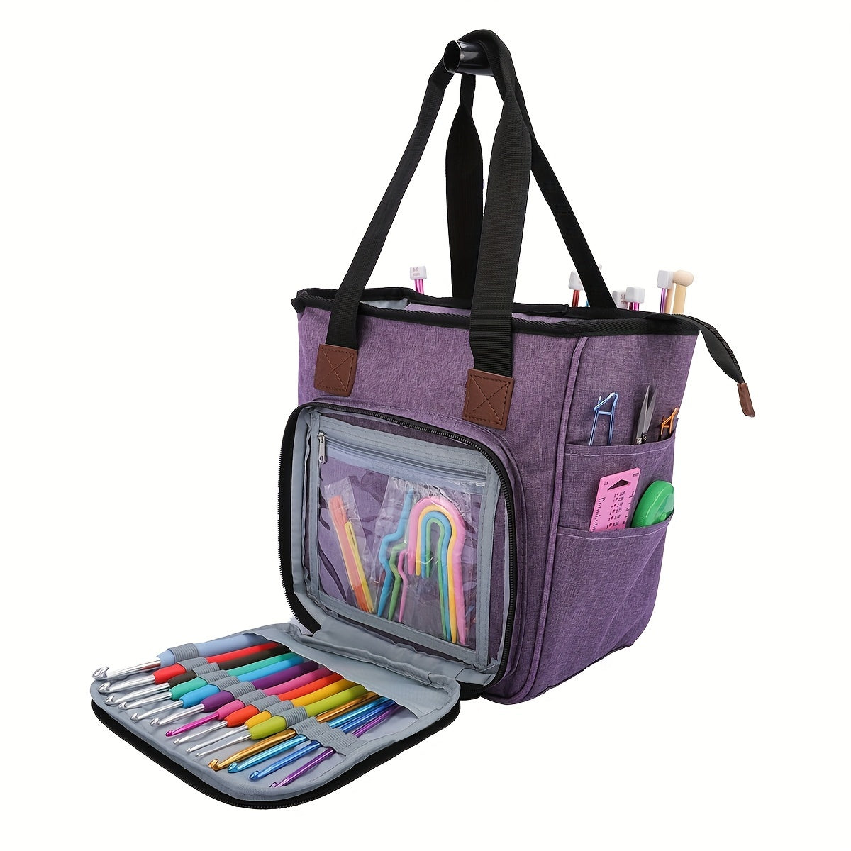 Knitting Yarn Organizer Crochet Storage Tote Bag Large Capacity
