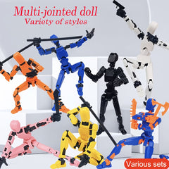 Fully Articulated Lucky Figurine 13 Joints 3D Printed Doll Toy