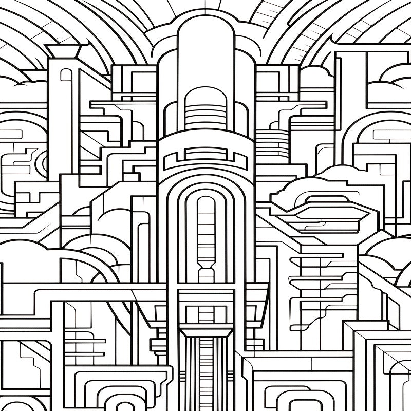 18 2x25 Geometric Coloring Book For Adults - Holiday Party Gift