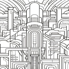 18 2x25 Geometric Coloring Book For Adults - Holiday Party Gift