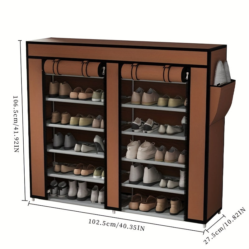 7 Layer Shoe Rack Non Woven Shoes Storage Rack - Durable Metal Shoe Rack