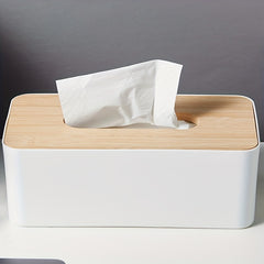 Bamboo Tissue Box Cover For Paper Facial Tissue