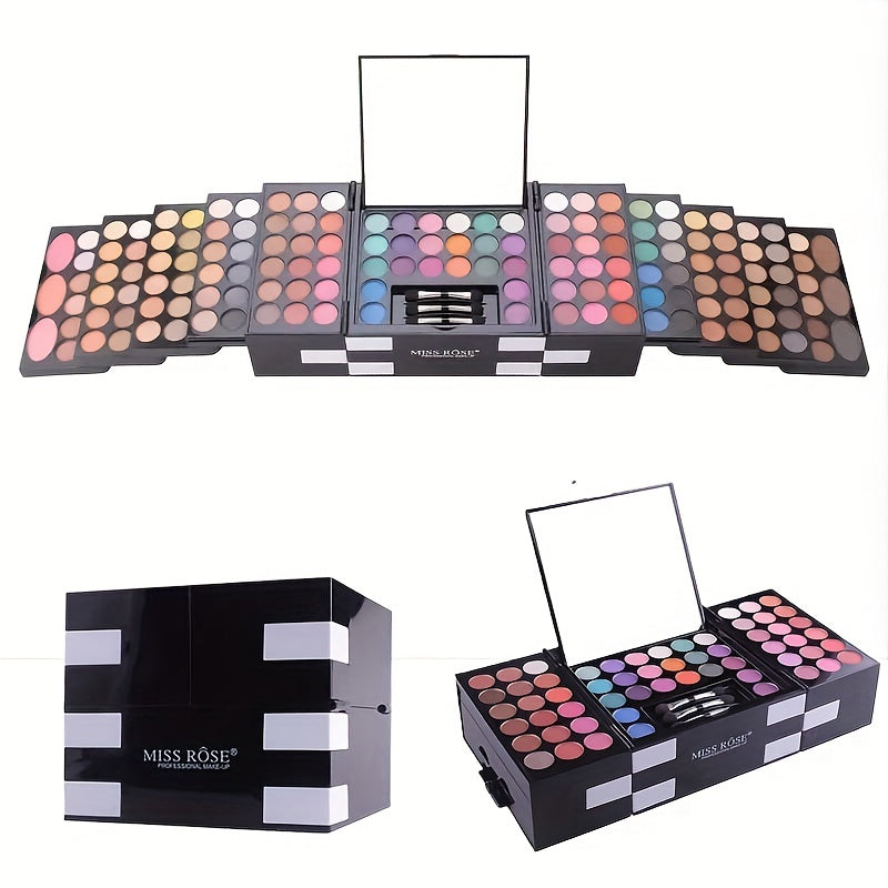 Professional Makeup Kit 142 Eyeshadow Blush Eyebrow Powder Sponge