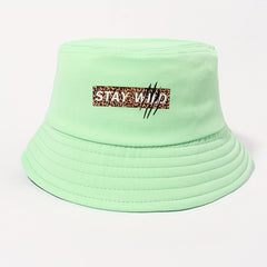 Leopard Bucket Hat Green Printed Fisherman Cap