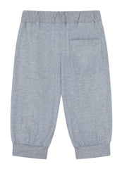 Skull Pattern Comfy Shorts Men's Casual Solid Knee Long Shorts