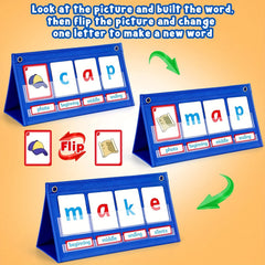 Kindergarten Spelling Game Set Flash Cards Chart Visual Words Learning Toy