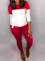  Colorblock Top & Pants Set