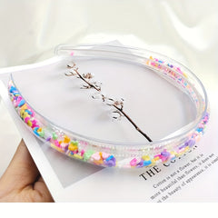 Kids Transparent Sequin Hair Hoop Sweet Hair Accessories