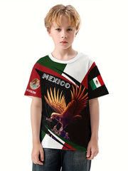 MEXICO 3D Print Boys T-shirt Short Sleeve Top Summer Kids Outgoing Clothes